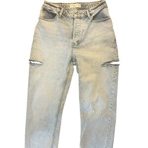 Abercrombie & Fitch Light Gray Relaxed Jeans